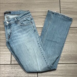 Levi's 524 too Superlow Light Blue Straight Bootcut Jeans Size 11 Long